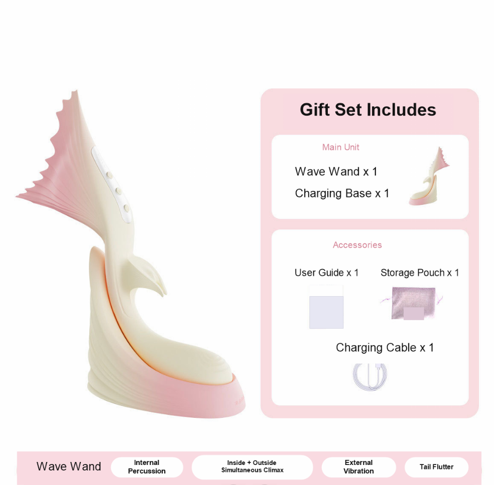 Mermaid Flapping Vibrator with Tail Percussion - Deep Pleasure Wand for Women