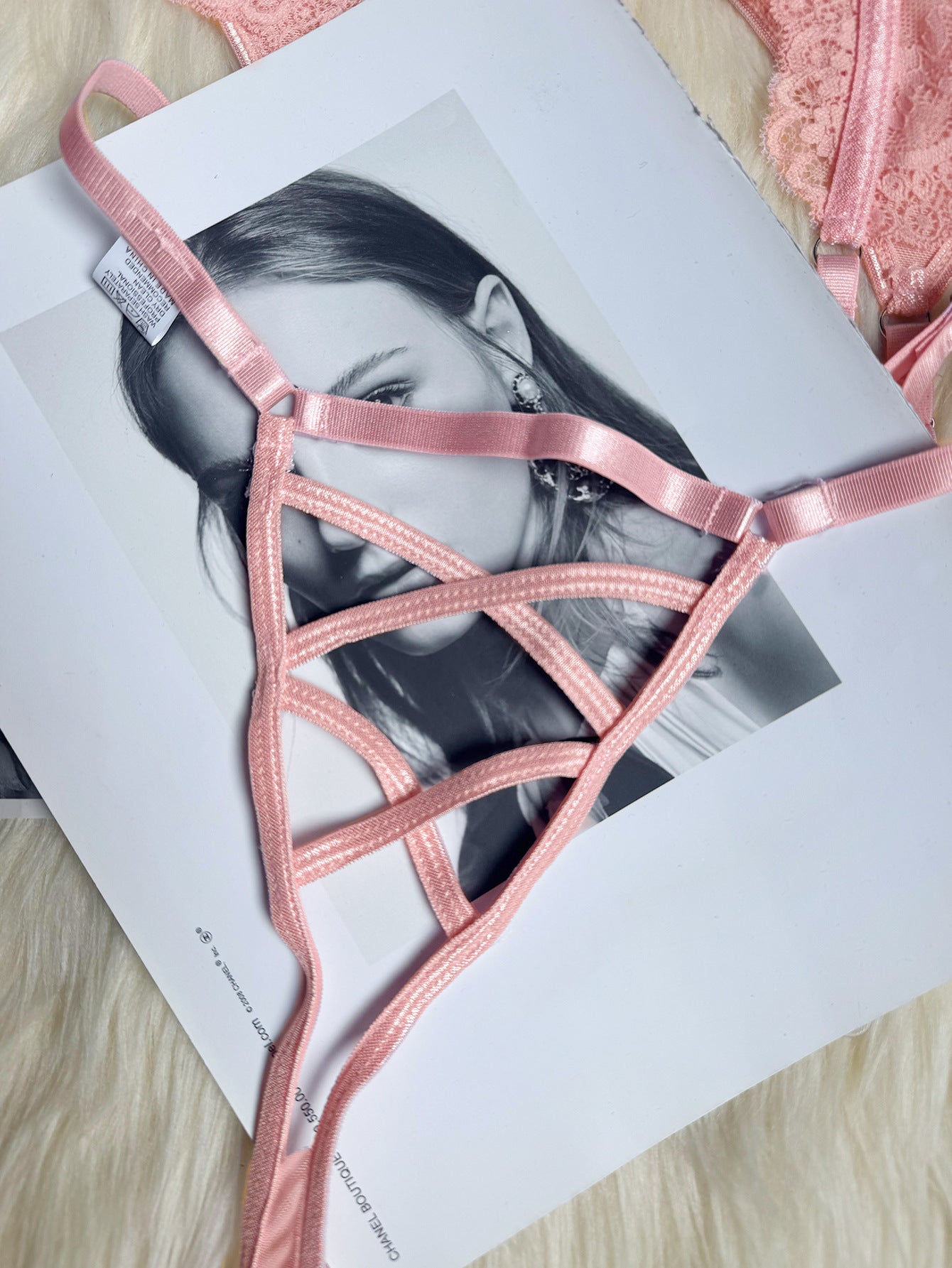 Women's Sexy Flora Lace Lingerie -belt details