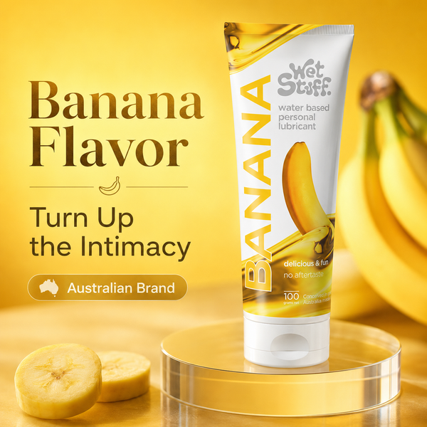 Banana Water-Based Edible Lubricant Wet Stuff Australian 100g