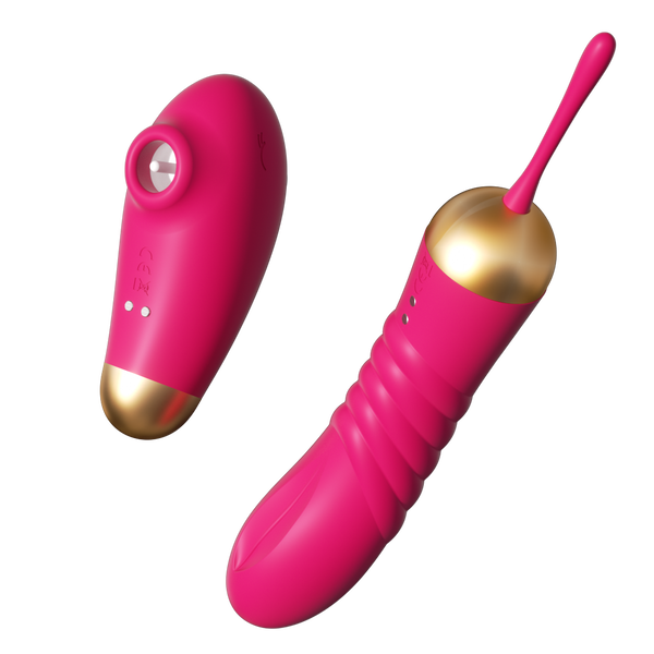 G-Spot Suction Vibrator Set with App-Controlled Bullet Vibrator