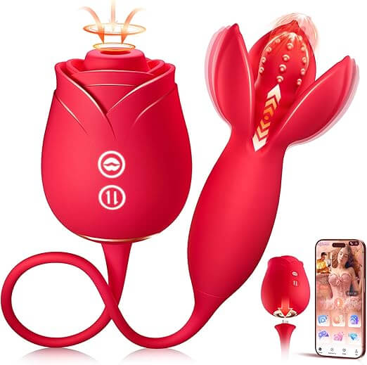 Rose Toy App Couple Vibrator Product display