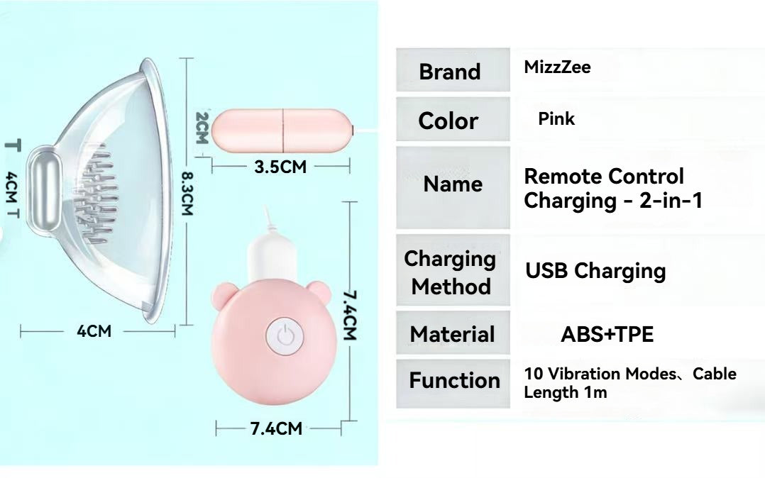 Breast & Clitoral Massager with Vibrating Egg for BDSM Play