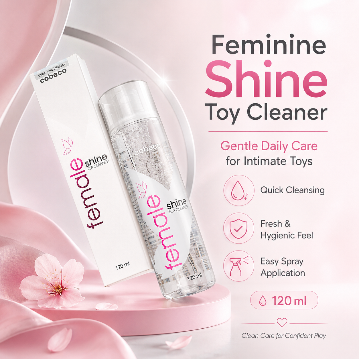 Gentle Sex Toy Cleaner 120ml Alcohol-Free Silicone Safe Spray