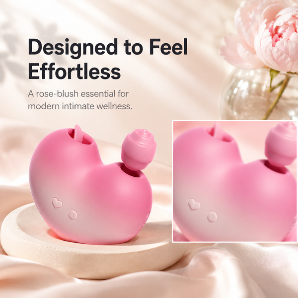 APP Heart Suction Vibrator with Tongue Licking