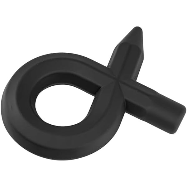 Black Pencil-Shaped Extra Thick Stretchy Silicone Cock Ring