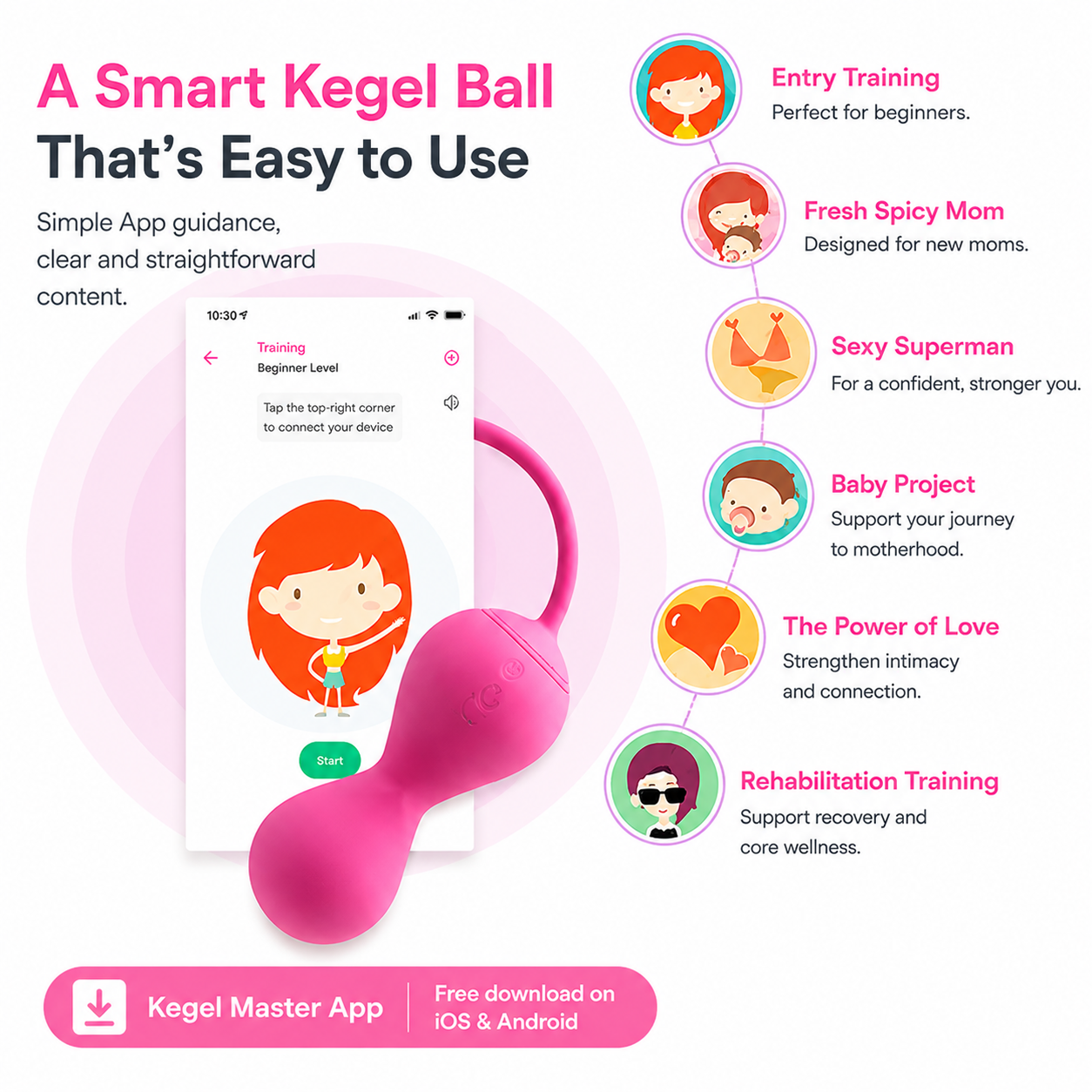 APP Kegel Balls for Postpartum Pelvic Floor & Vaginal Tightening