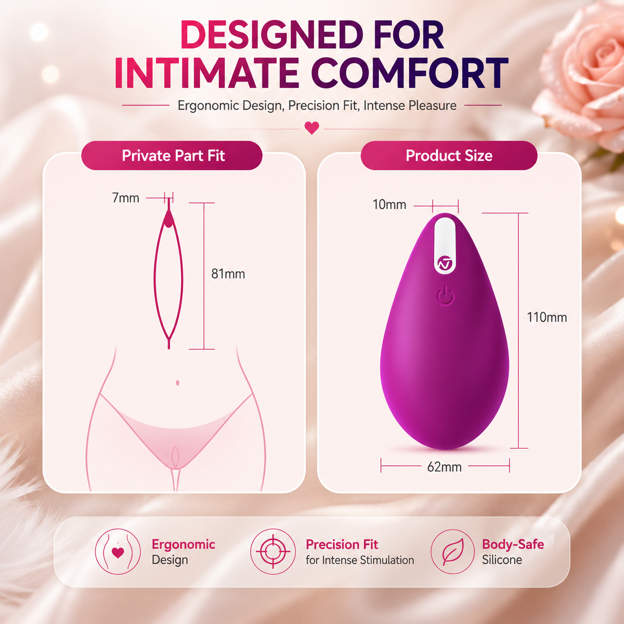 Wearable Clitoral Vibrator, 8 Modes, Waterproof – Better Than Chocolate 2