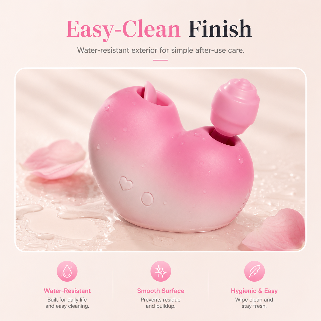 APP Heart Suction Vibrator with Tongue Licking