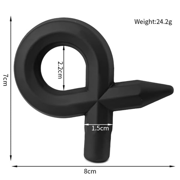 Black Pencil-Shaped Extra Thick Stretchy Silicone Cock Ring