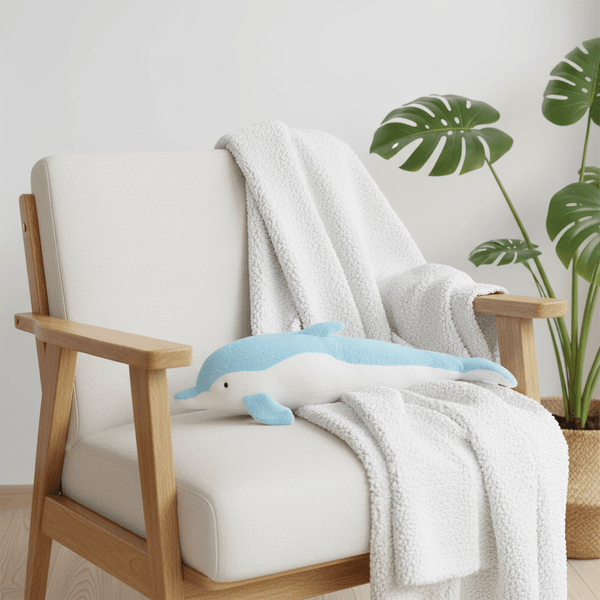 Dolphin Plush Thrusting Dildo Vibrator Living Room  for Women