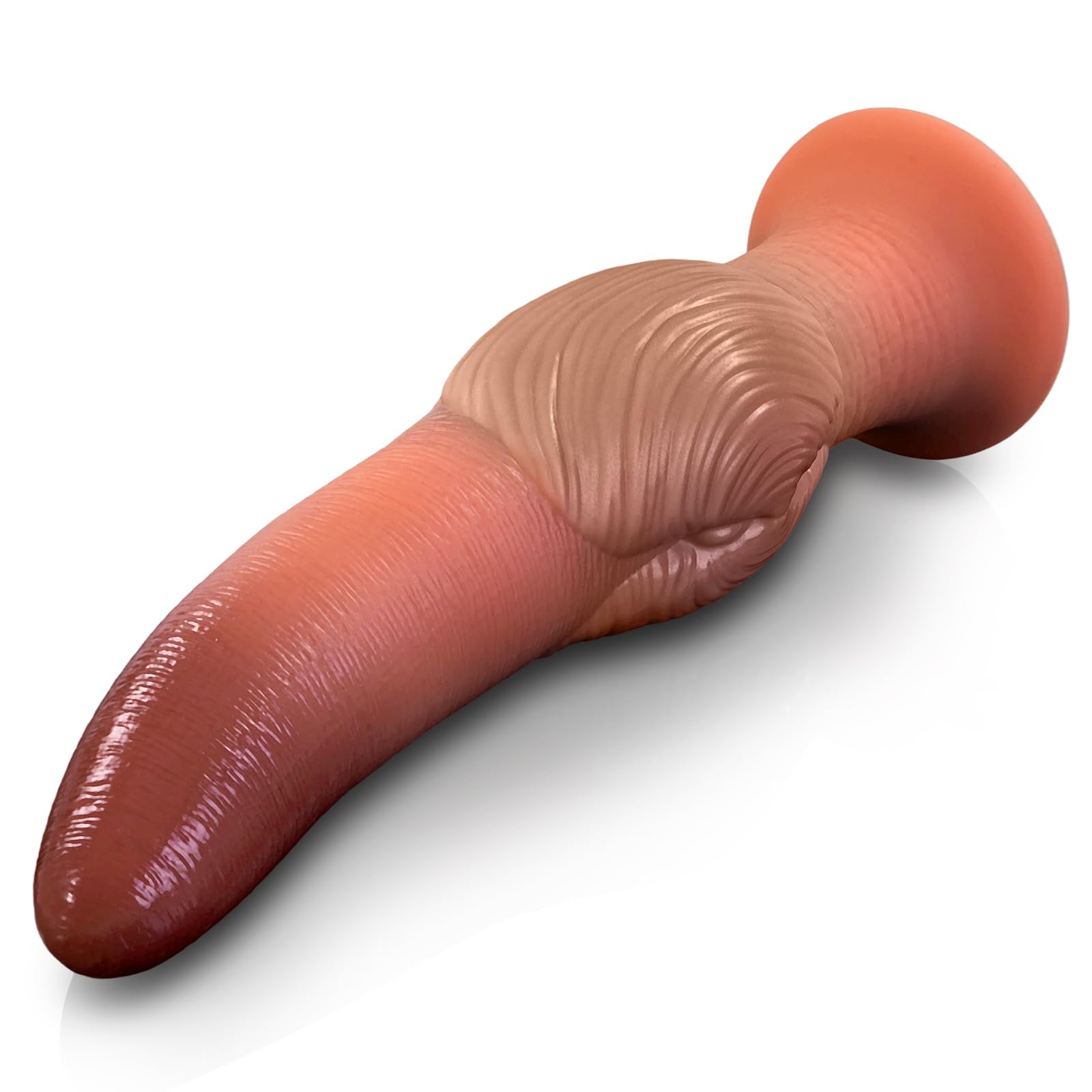 11.8" XL Silicone Fantasy Knot Dildo, 3.25" Suction Base