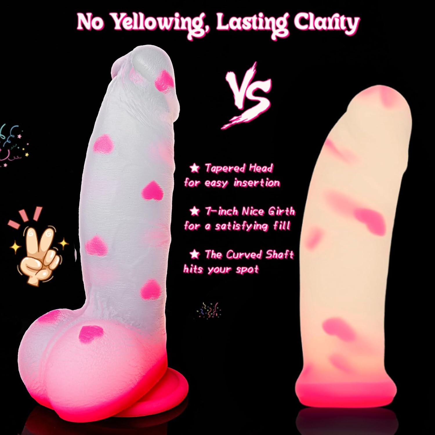 8" Thick Girthy Fantasy Dildo with Strong Suction Cup for Anal Use