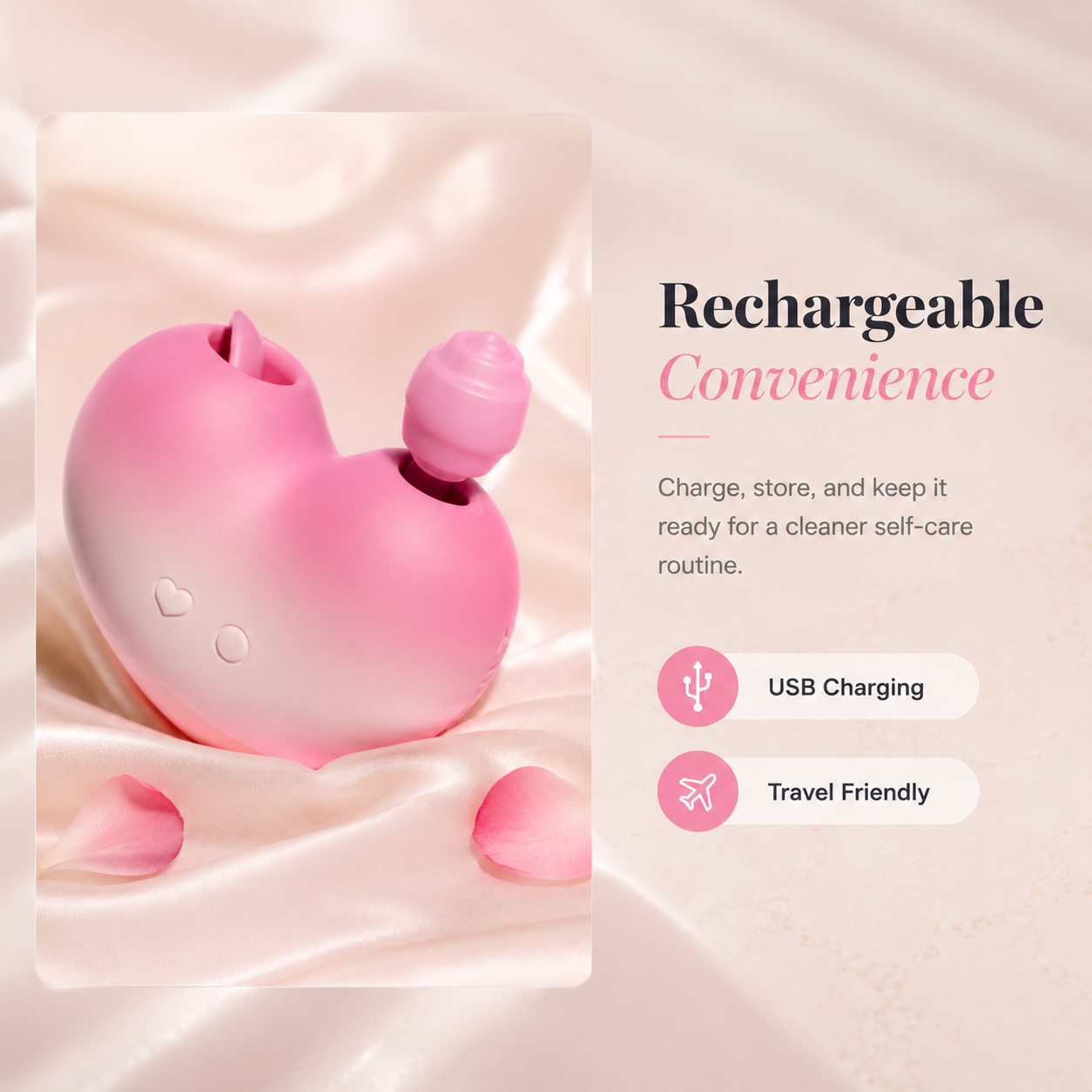 APP Heart Suction Vibrator with Tongue Licking
