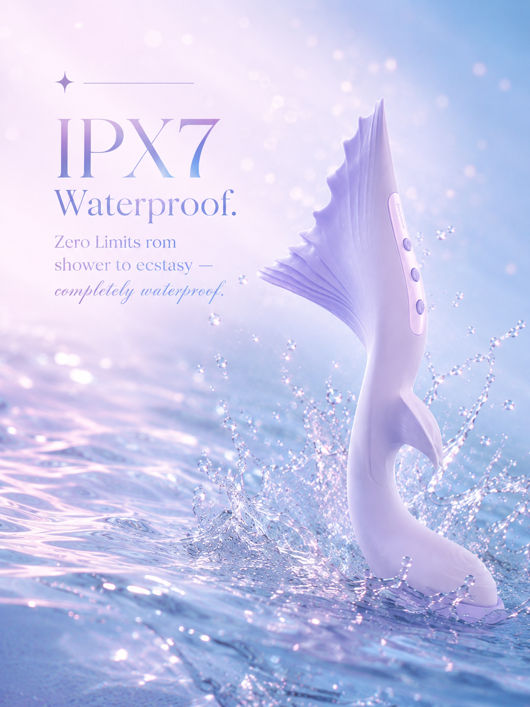 Mermaid Flapping Vibrator with Tail Percussion - Deep Pleasure Wand for Women