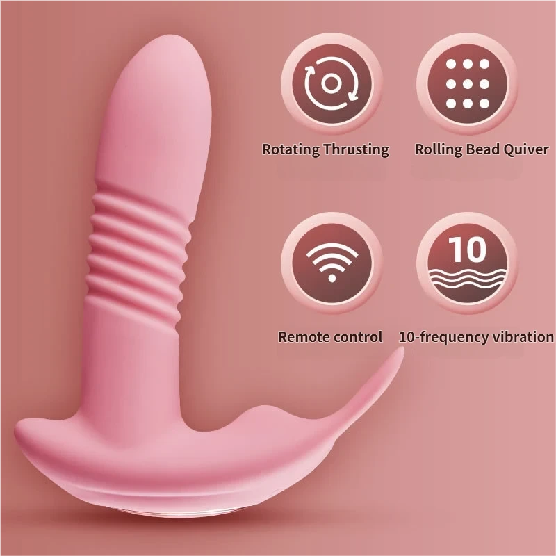 Thrusting Wearable Vibrator – Remote Controlled Clitoral & G-Spot