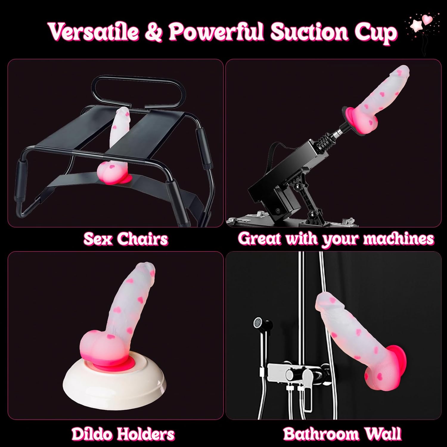 8" Thick Girthy Fantasy Dildo with Strong Suction Cup for Anal Use