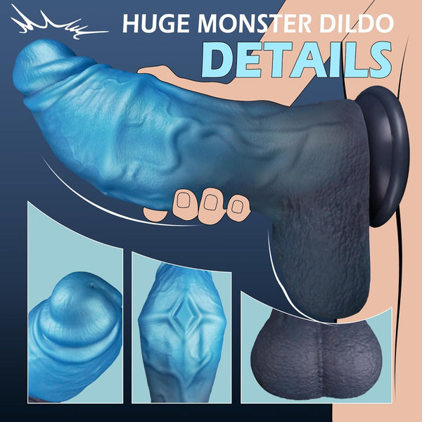 2.8" Diameter Silicone Fantasy Dildo, 8.2" Girthy Design with Strong Suction Cup for G-Spot & Anal Use AM-005