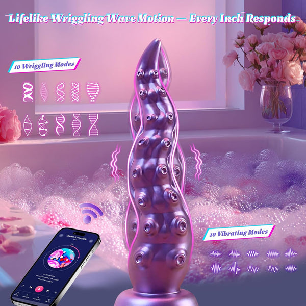Fantasy Tentacle Vibrating Silicone Dildo Remote Control for G-Spot