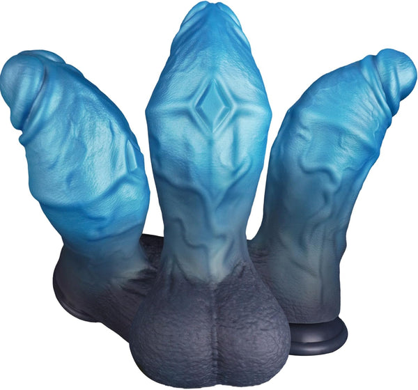 2.8" Diameter Silicone Fantasy Dildo, 8.2" Girthy Design with Strong Suction Cup for G-Spot & Anal Use AM-005
