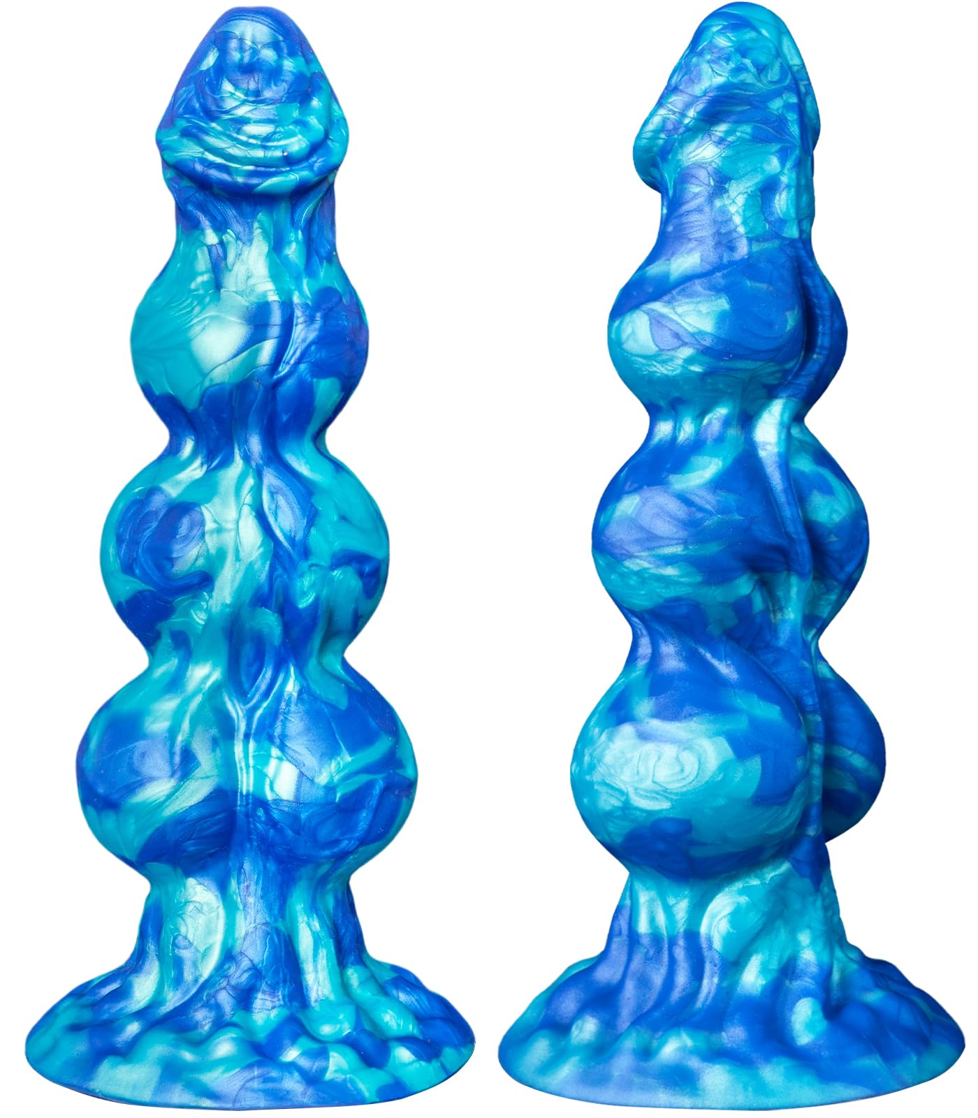12" XL Silicone Fantasy Knot Dildo with 3 Knots, Thick Design & Strong Suction Cup for Multi-Use AM-003