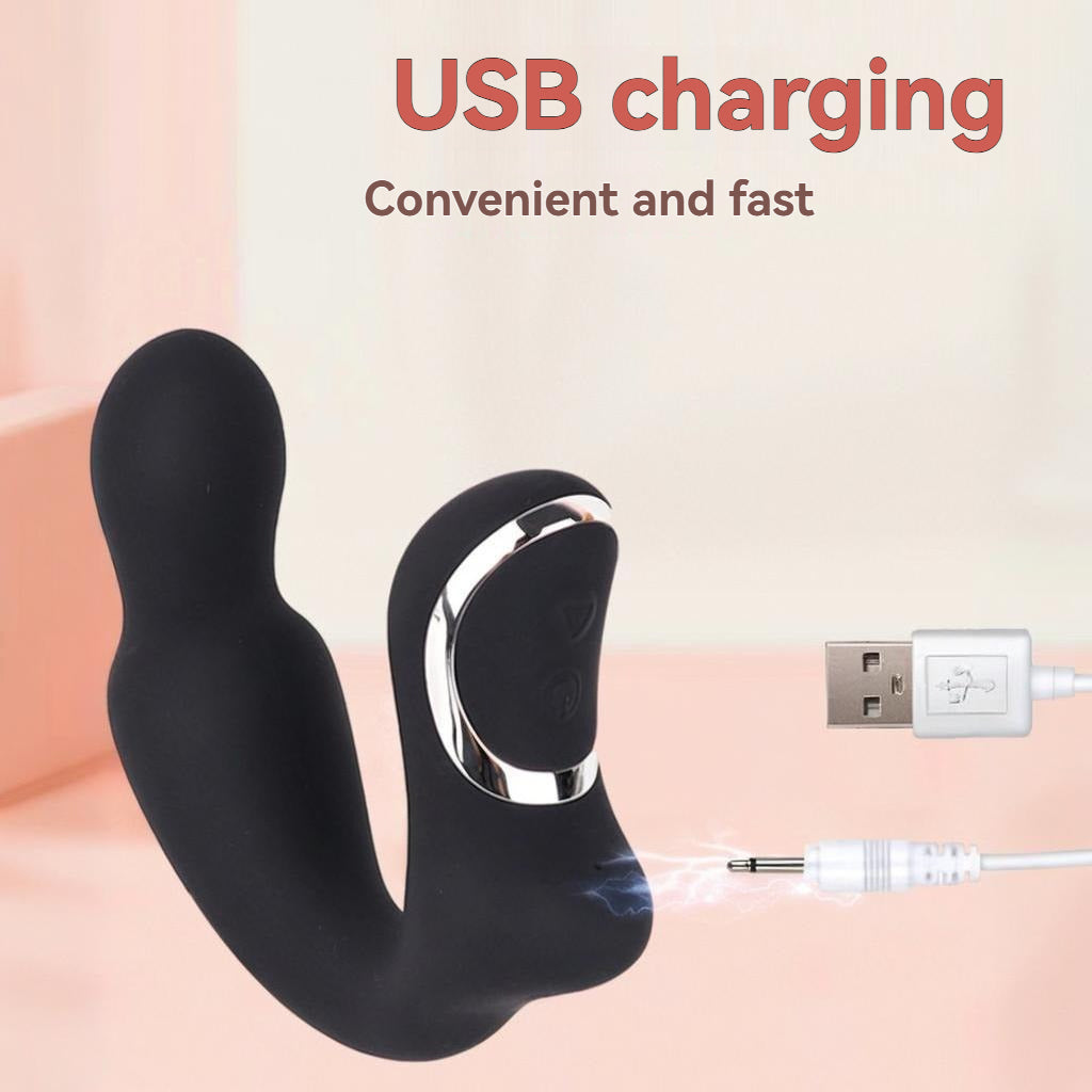 Male Prostate Massager Rotating  Silicone Plug-USB charging Convenient and fast