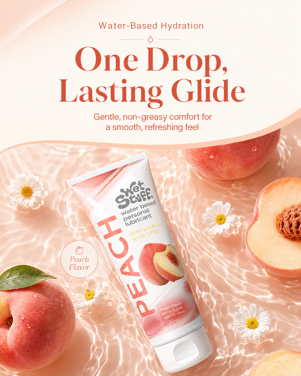 Peach Water-Based Personal Lubricant Wet Stuff Silky Smooth