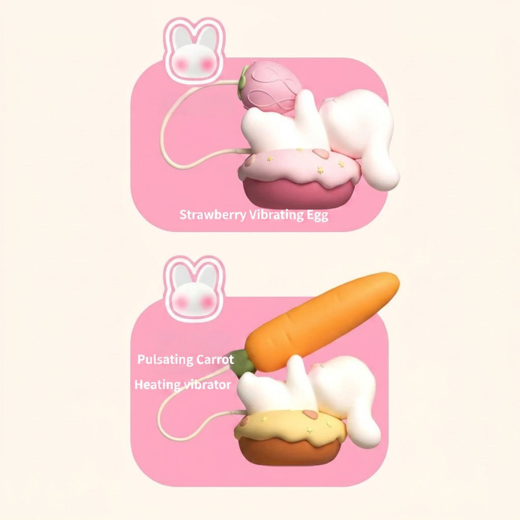 Kawaii Bunny Vibrator – Pulse Suction & Deep Vibration