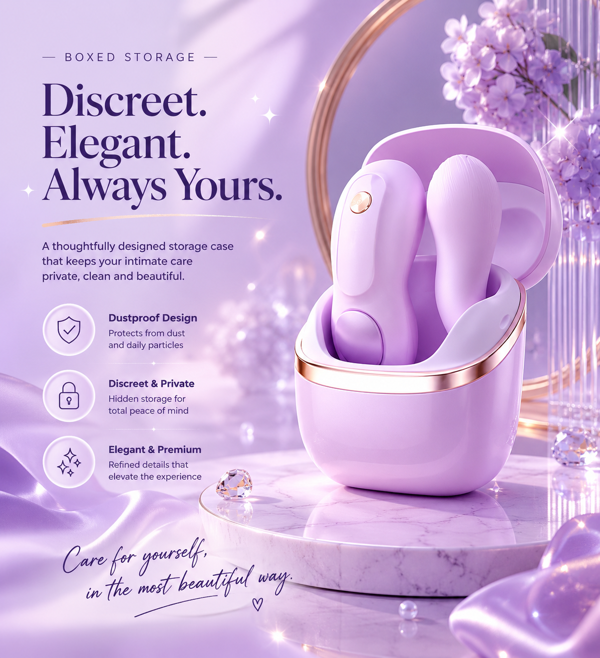 Detachable Suction app Vibrator with Portable Charging Case
