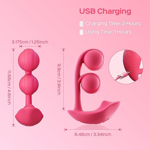 Melody Wearable G Spot Vibrator dimensions and USB charging 