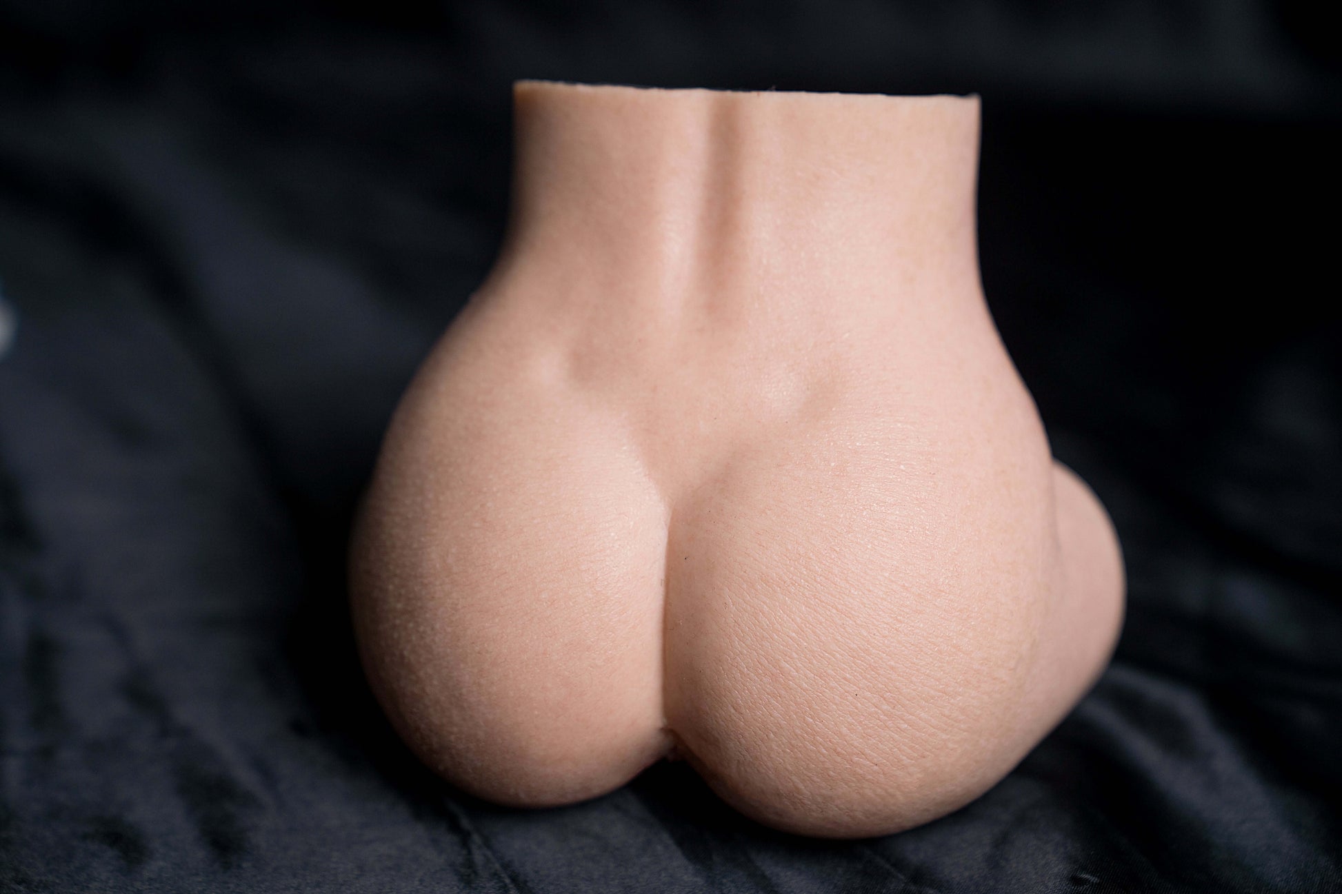 Inflatable silicone full-body male airplane cup-back view