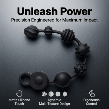 10-Mode Vibrating Anal Beads, Extra Long Silicone Pleasure Plug
