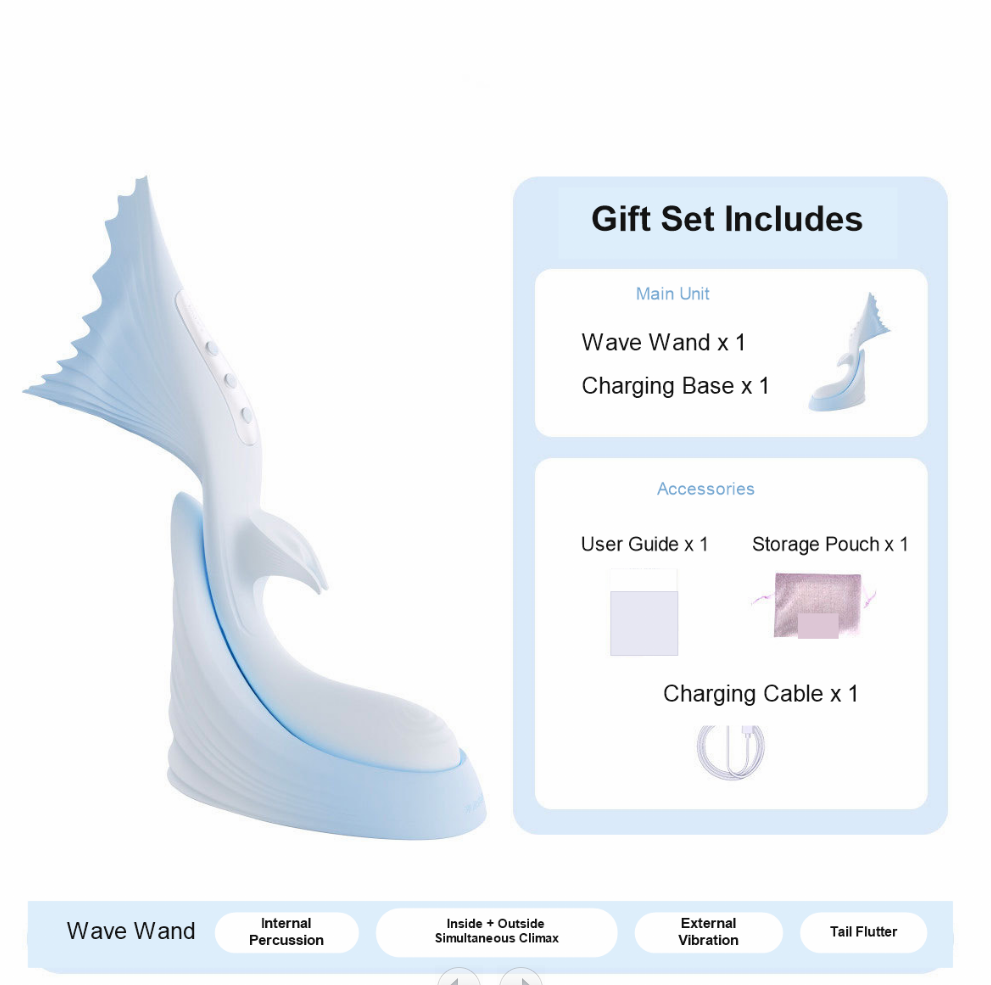 Mermaid Flapping Vibrator with Tail Percussion - Deep Pleasure Wand for Women