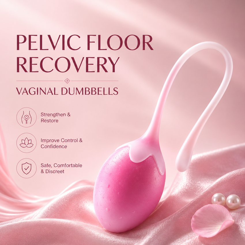 Strawberry Kegel Balls – Medical Silicone Pelvic Floor Trainer for Women