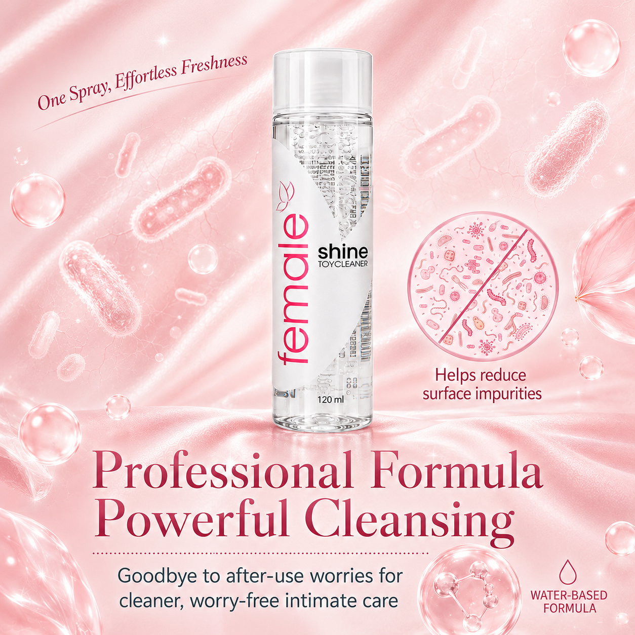 Gentle Sex Toy Cleaner 120ml Alcohol-Free Silicone Safe Spray