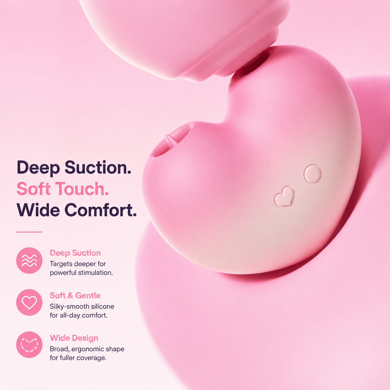APP Heart Suction Vibrator with Tongue Licking