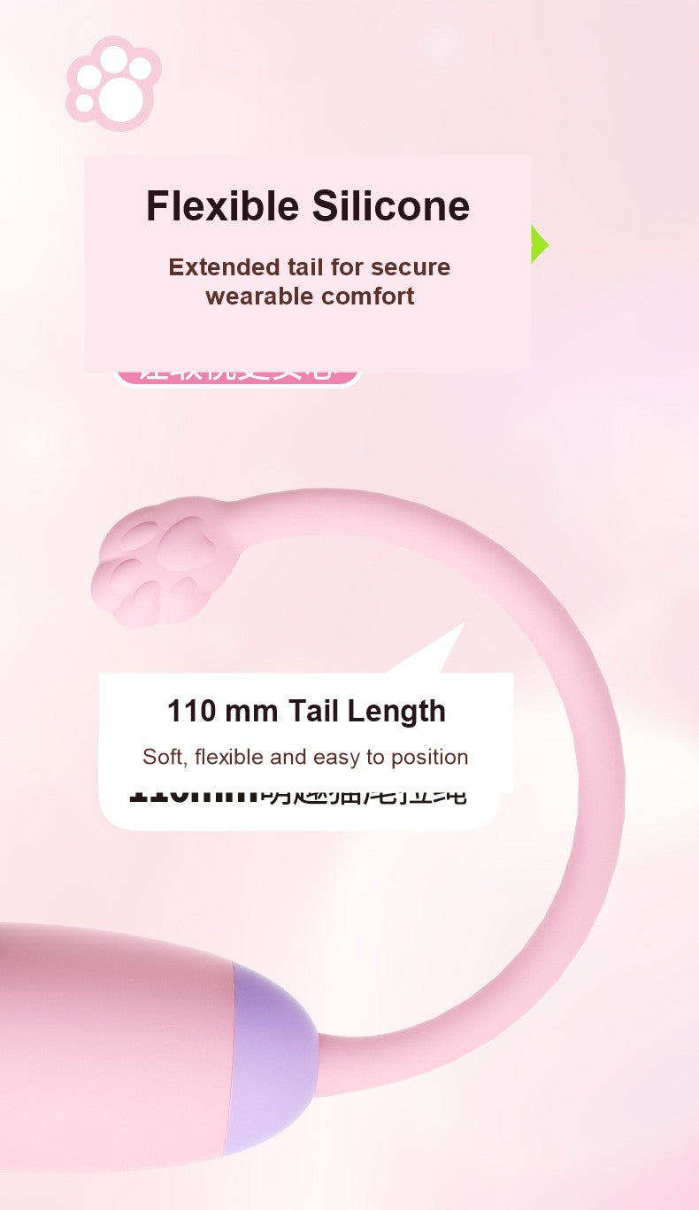 Flexible Tail Silicone Kitty Rabbit Vibrator