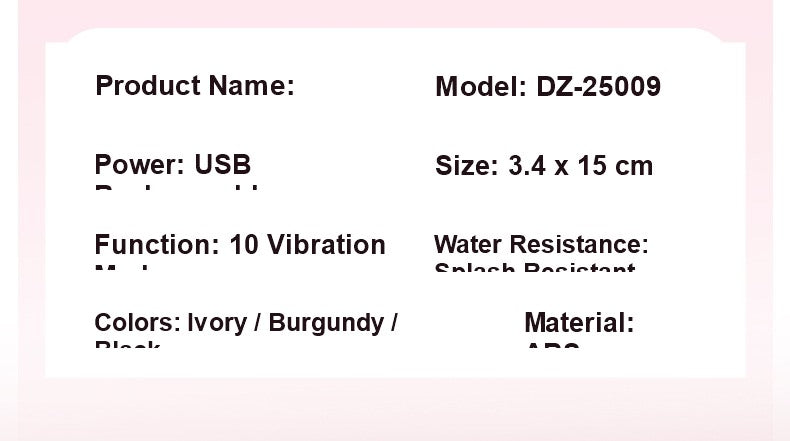 Makeup Brush Rabbit Vibrator Product Specifications