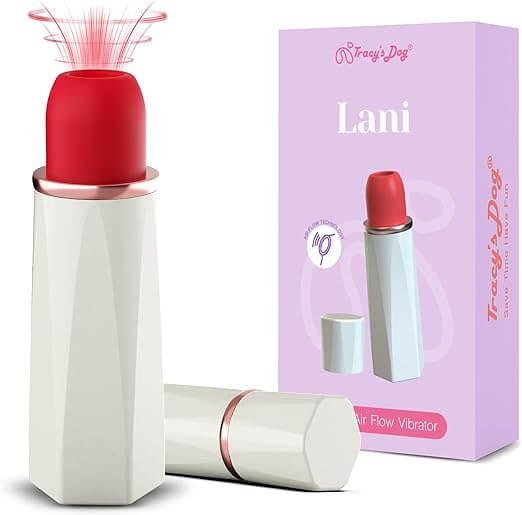 Mini Lipstick Vibrator, 9 Modes Suction Bullet Clitoral Stimulator