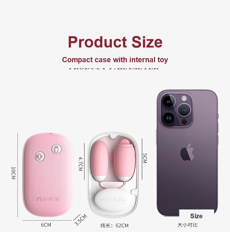 Pink Magic Box Rabbit Vibrator Product Size