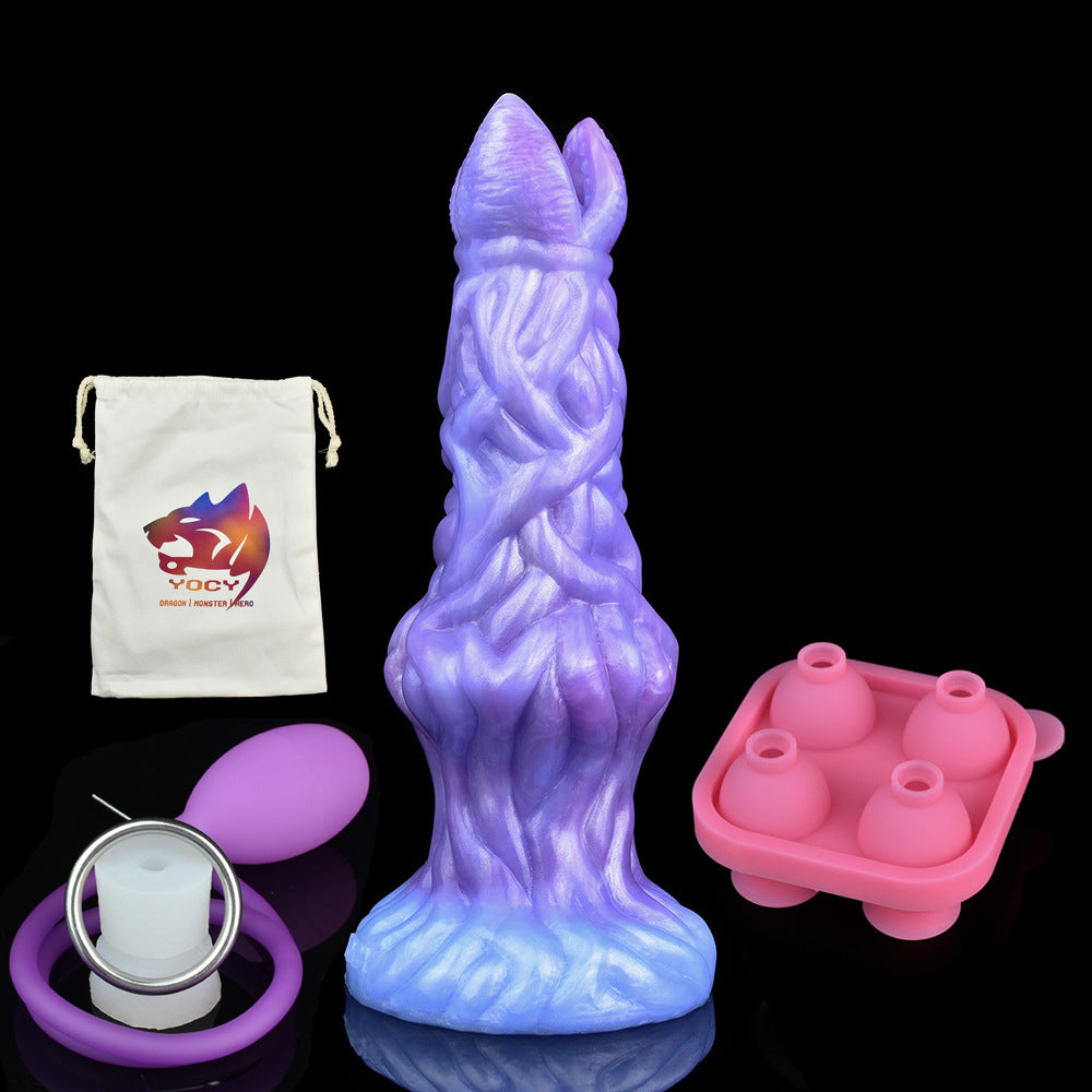Powered Egg Laying Ovipositor-1 Red Mold Gelatin Jelly Egg + Purple Air Bulb Pump + Storage Bag