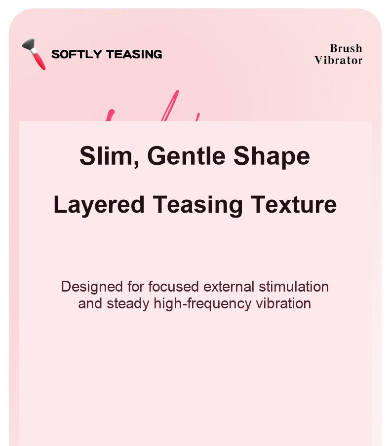 Slim Gentle Makeup Brush Rabbit Vibrator Stimulation