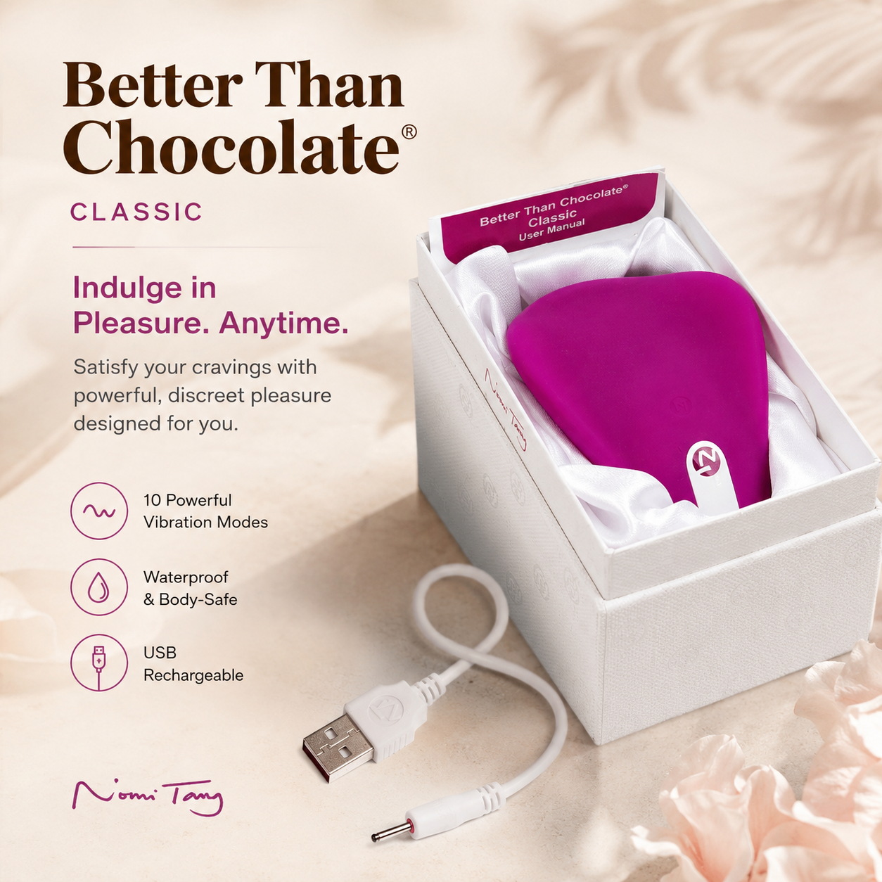 Wearable Clitoral Vibrator, 8 Modes, Waterproof – Better Than Chocolate 2